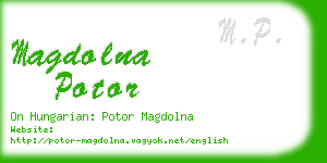 magdolna potor business card